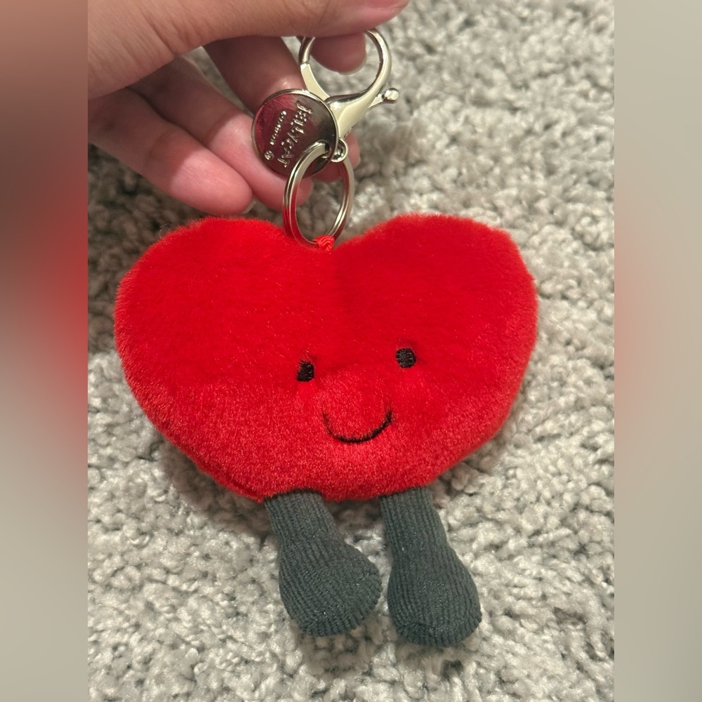 Authentic Jellycat Amuseable Heart Bag Charm